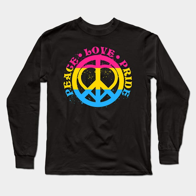 Peace Love Pansexual Pride Long Sleeve T-Shirt by mia_me